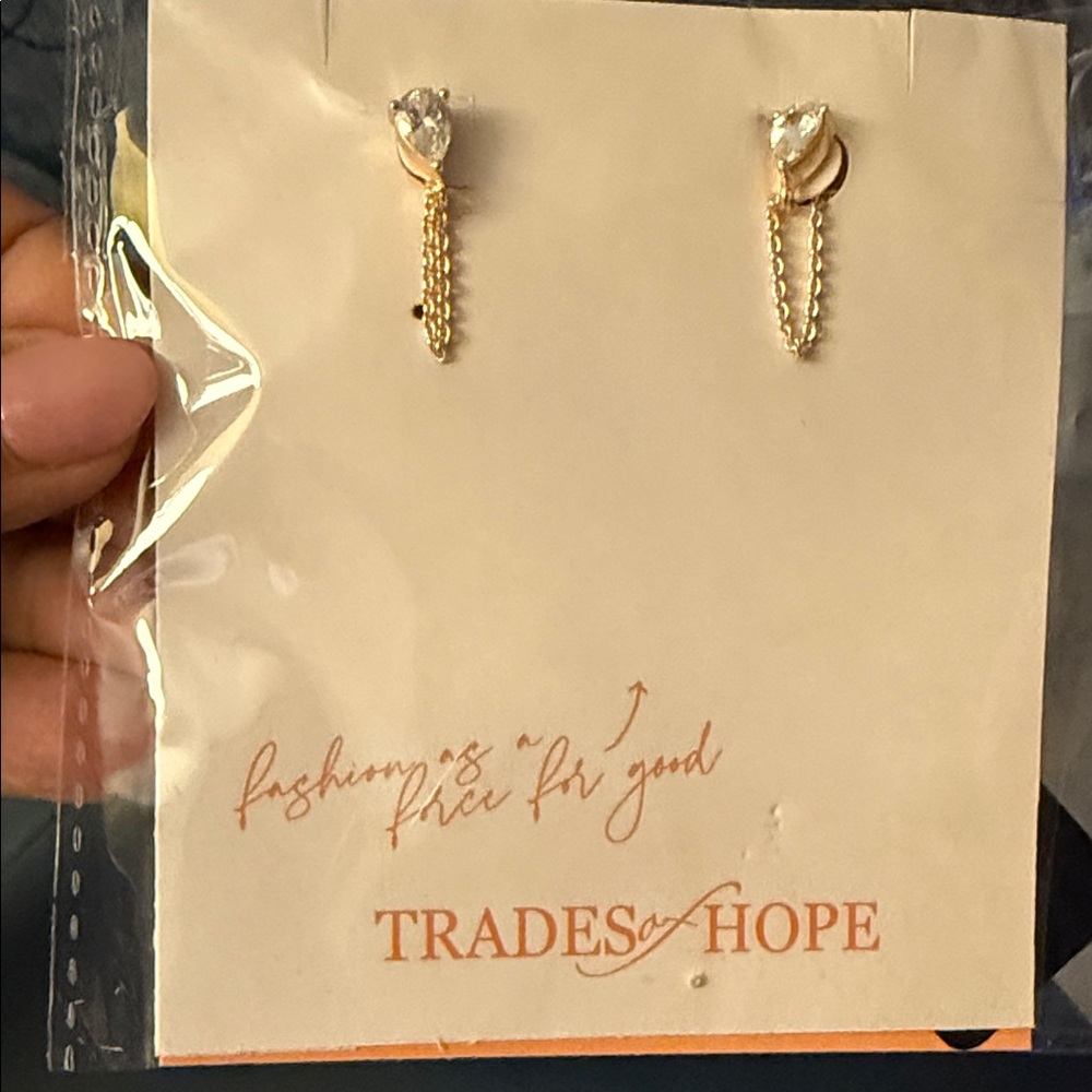 Dewdrop Chain Studs - Picture 3 of 4